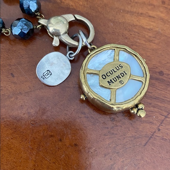 Waxing Poetic Ensemble “Hematite” Necklace Two Rare Retired Charms - Picture 4 of 4